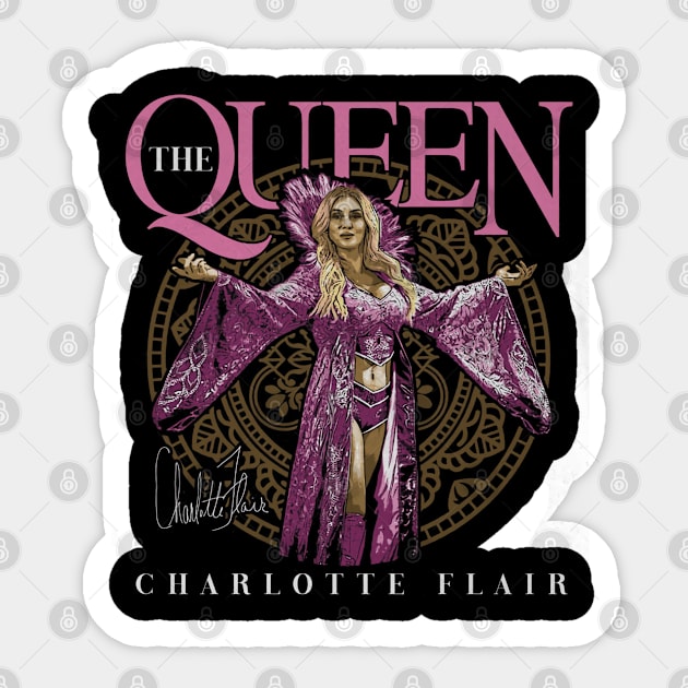 Charlotte Flair The Queen Sticker by MunMun_Design